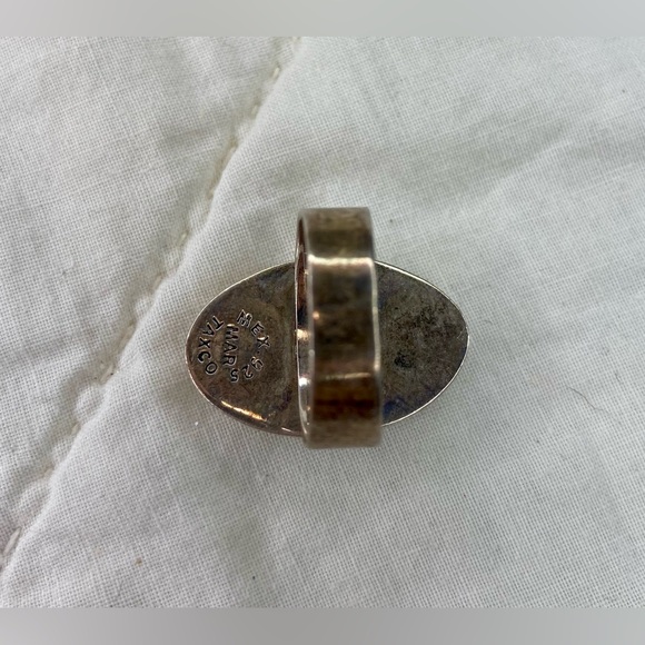 Mexican 925 Sterling Silver Turquoise Ring MAR TAXCO - Picture 2 of 5